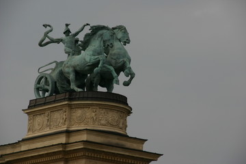 Fototapeta na wymiar Budapest Riot Monument