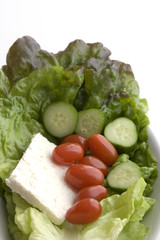 feta cheese and vegetables