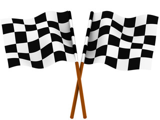 finishing checkered flag