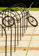 bike in bicycle rack