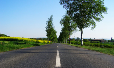 on the road