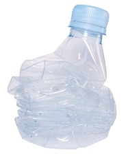 bouteille plastique compressée