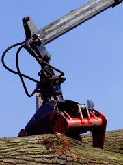 baggerschaufel auf holz