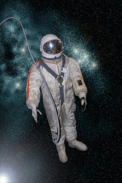astronaut on the star background