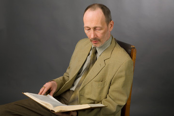 senior man with book