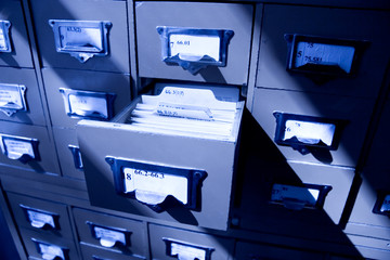 library catalogue dark