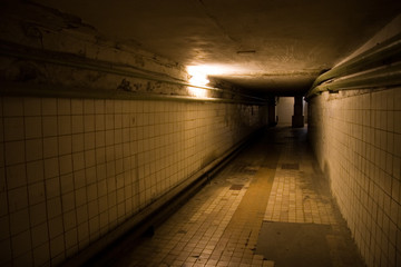 dark underground tunnel