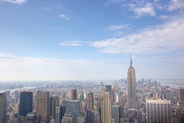 Fototapeta na wymiar przeglądowy manhattan skyline, New York City, NY