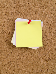colour memo notes and pin