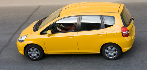 woman driving car