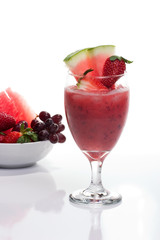 fruit cocktail and fresh fruits