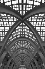 glass arch roof - modern building