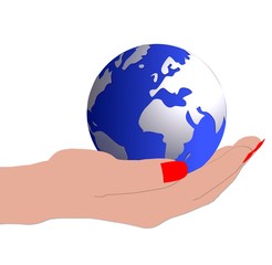 die welt in der hand