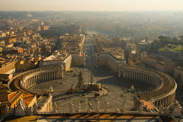 Fototapeta na wymiar Aerial view of St. Peter's Square