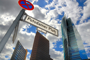 Naklejka premium potsdamer platz with office buildings