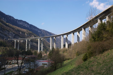 high motorway viaduct