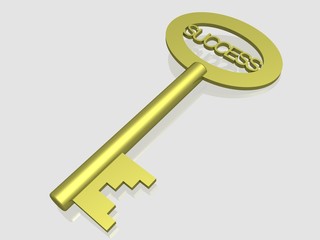 key to success. 3d image. the isolated object