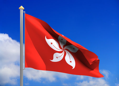 hong kong flag (include clipping path)