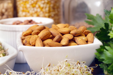 bowl of almonds