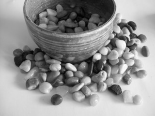 pebbles in a bowl