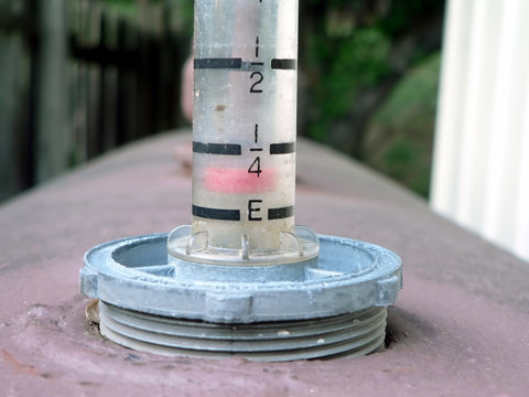 gauge of home heating oil tank