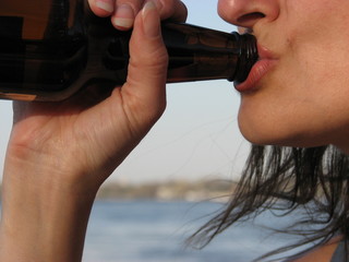 drinking girl