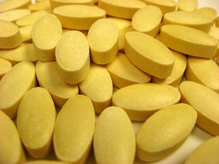 Fototapeta na wymiar vitamins yellow 2