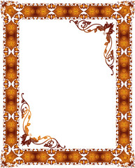 abstract floral border frame