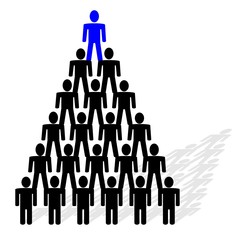 pyramid composed from people