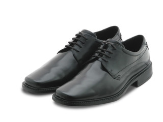 black shoes.