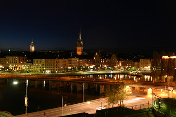 Fototapeta na wymiar stockholm at night