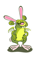 spooty in bunny look