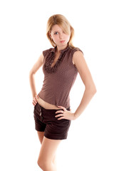 Fototapeta premium girl on white background