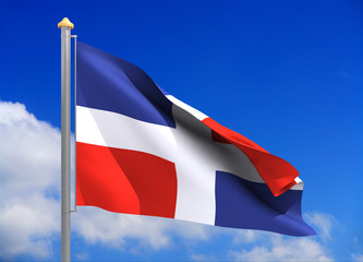 dominican republic flag (include clipping path)
