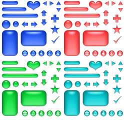 aqua buttons and elements of web-interface