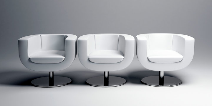 trio white seat
