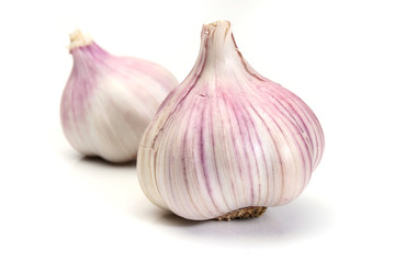 garlic over a white background