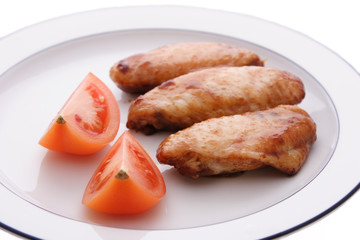 cooked chicken wings