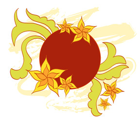 artistic flower frame