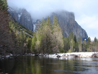 Mist over El Capitan Yosemite