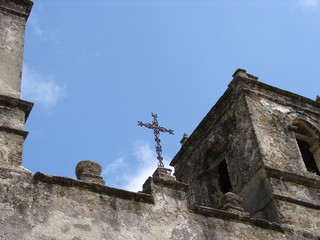 Cross at the mission in San Antonio