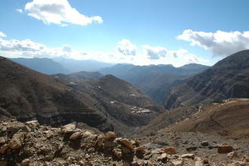the canyons and mountains