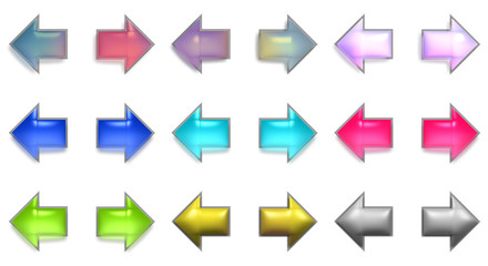aqua buttons buttons-arrow in different colors