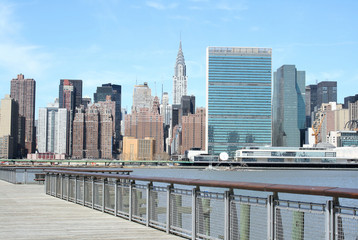Naklejka premium midtown manhattan skyline, new york city