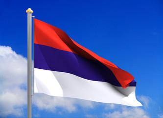 serbia flag (include clipping path)