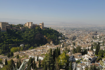 view at the alhambra granada spain