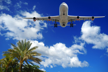 plane at exotic destination