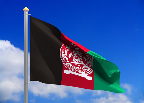 afghanistan flag (include clipping path)