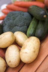 organic vegetable selection