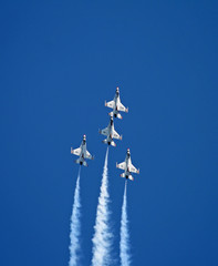 a fighter formation at an air show - 3240941